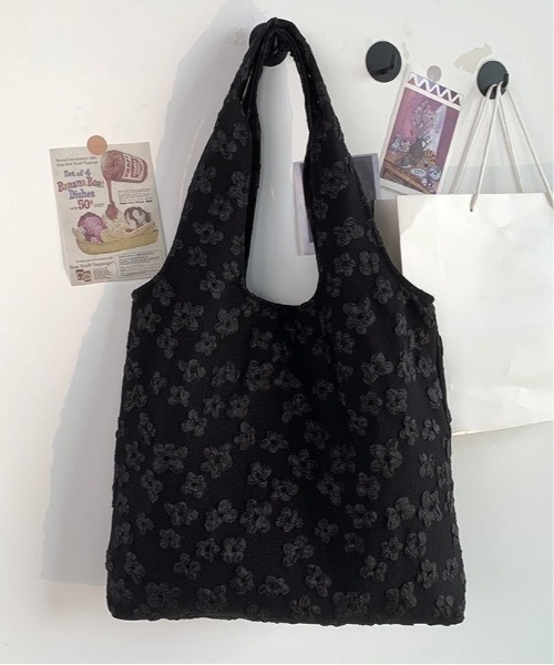 Burner（バーナー）の「【OKUOKU　0909】フラワーデザイン　ショルダートートバッグ　 oku-bag-674864149643-14　Y（トートバッグ・レディース・ベージュ/ブルー系その他/ピンク/ホワイト系その他/ベージュ系その他/ブラック系その他/ブラック/ピンク系その他・FREE）」の3枚目の写真