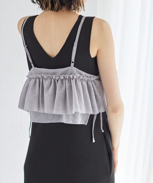 nicomi様グレーキャミ サラトリツイル シャツ＋キャミソール（15-73HK18-205）｜コムサ
