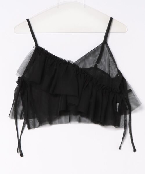 each（イーチ）の「チュールイレヘムキャミビスチェ（キャミソール・レディース・ライトグレー/ブラック/アイボリー/レッド・FREE）」の17枚目の写真