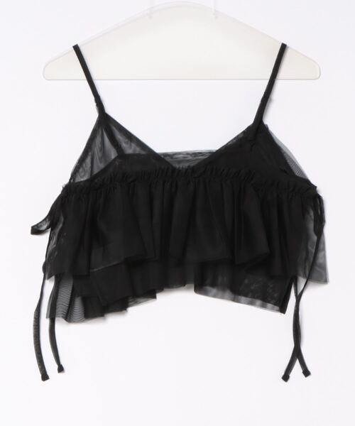 each（イーチ）の「チュールイレヘムキャミビスチェ（キャミソール・レディース・ライトグレー/ブラック/アイボリー/レッド・FREE）」の15枚目の写真