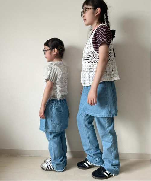 CIAOPANIC TYPY(チャオパニックティピー)の「【KIDS】デニムスカパン(デニムパンツ・キッズ・ブルー/ブルー系その他・SMALL/MEDIUM/LARGE/X-LARGE/XX-LARGE)」の8枚目の写真