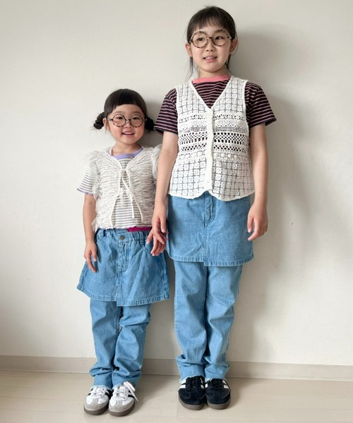 CIAOPANIC TYPY(チャオパニックティピー)の「【KIDS】デニムスカパン(デニムパンツ・キッズ・ブルー/ブルー系その他・SMALL/MEDIUM/LARGE/X-LARGE/XX-LARGE)」の9枚目の写真