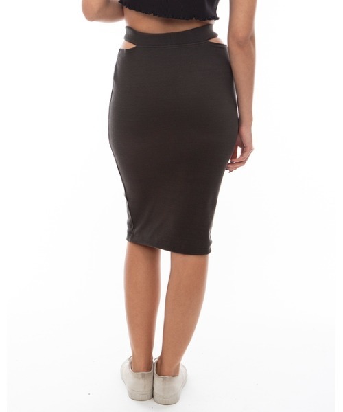 RVCA(ルーカ)の「RVCA レディース MINI RVCA RIB SKIRT スカート 【2024年夏モデル】/ルーカストレッチリブスカート(スカート・レディース・ブラック/アイボリー/ブラウン・MEDIUM/SMALL)」の9枚目の写真