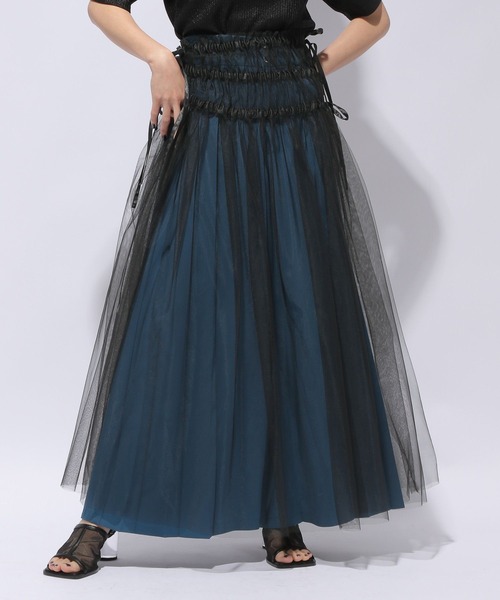 HARE（ハレ）の「マルチWAYシアースカート(HARE)（スカート・レディース・ブラック/グリーン・FREE）」の9枚目の写真