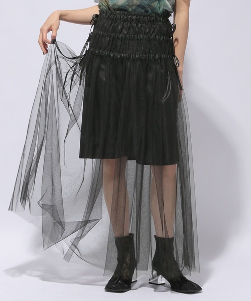 HARE（ハレ）の「マルチWAYシアースカート(HARE)（スカート・レディース・ブラック/グリーン・FREE）」の10枚目の写真