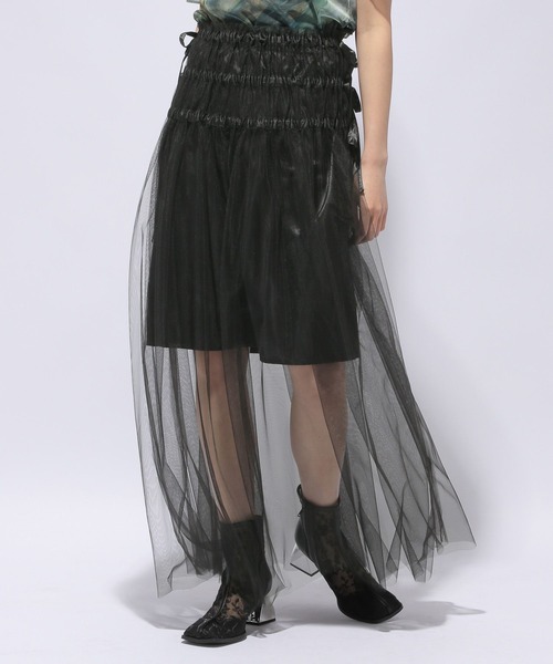 HARE（ハレ）の「マルチWAYシアースカート(HARE)（スカート・レディース・ブラック/グリーン・FREE）」の11枚目の写真