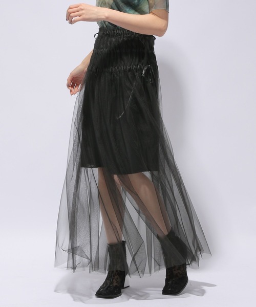 HARE（ハレ）の「マルチWAYシアースカート(HARE)（スカート・レディース・ブラック/グリーン・FREE）」の13枚目の写真