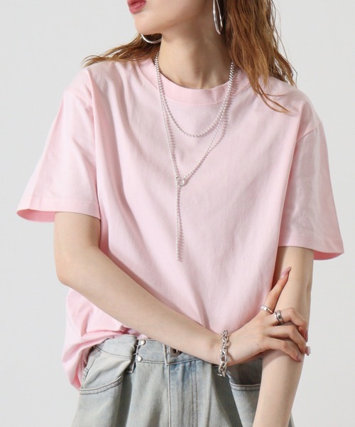 atONE(アットワン)の「atONE 6.2オンス ヘビーウェイトTシャツ(Tシャツ/カットソー・レディース・ブラック/チャコールグレー/杢グレー/ホワイト/ライトピンク・L/M)」の5枚目の写真
