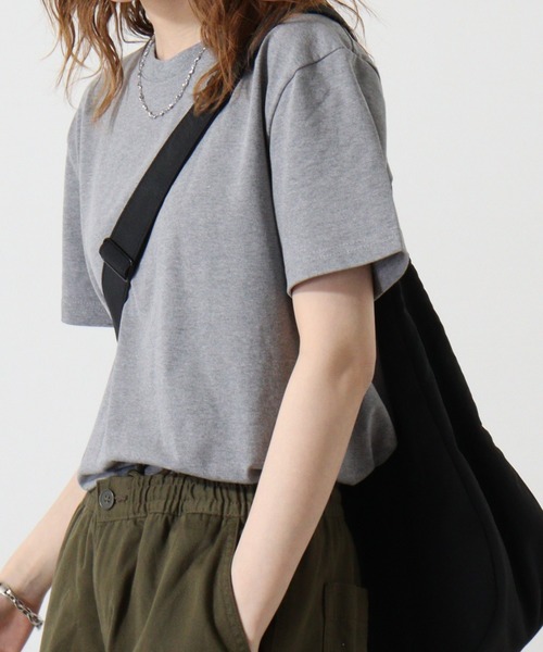atONE(アットワン)の「atONE 6.2オンス ヘビーウェイトTシャツ(Tシャツ/カットソー・レディース・ブラック/チャコールグレー/杢グレー/ホワイト/ライトピンク・L/M)」の2枚目の写真