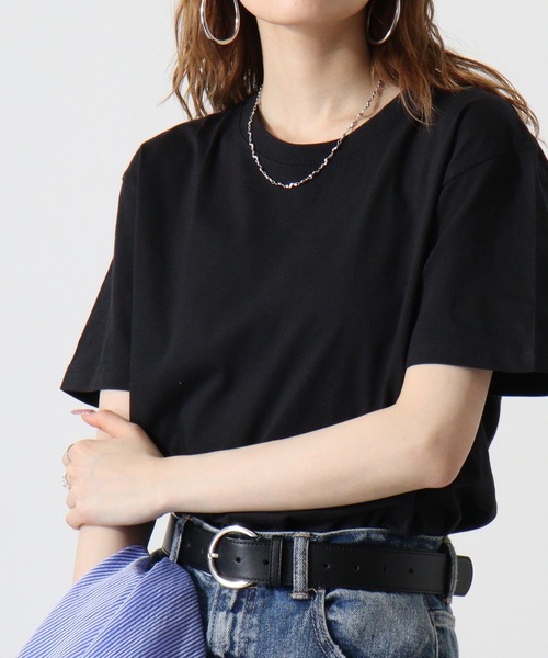 atONE(アットワン)の「atONE 6.2オンス ヘビーウェイトTシャツ(Tシャツ/カットソー・レディース・ブラック/チャコールグレー/杢グレー/ホワイト/ライトピンク・L/M)」の3枚目の写真