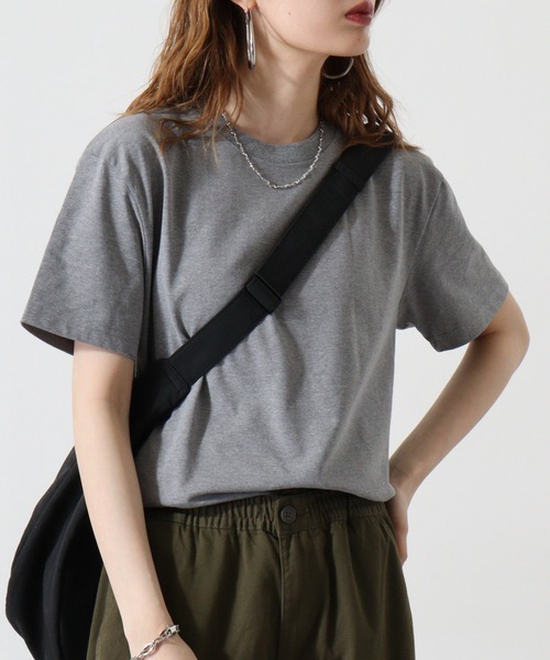 atONE(アットワン)の「atONE 6.2オンス ヘビーウェイトTシャツ(Tシャツ/カットソー・レディース・ブラック/チャコールグレー/杢グレー/ホワイト/ライトピンク・L/M)」の17枚目の写真