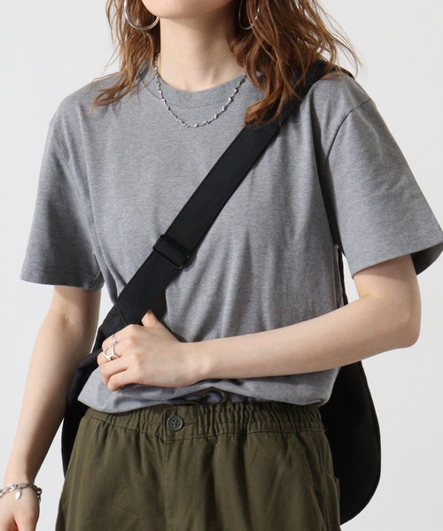 atONE(アットワン)の「atONE 6.2オンス ヘビーウェイトTシャツ(Tシャツ/カットソー・レディース・ブラック/チャコールグレー/杢グレー/ホワイト/ライトピンク・L/M)」の18枚目の写真