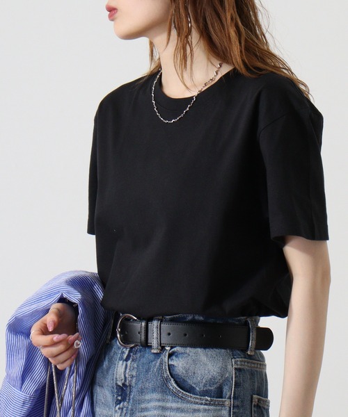 atONE(アットワン)の「atONE 6.2オンス ヘビーウェイトTシャツ(Tシャツ/カットソー・レディース・ブラック/チャコールグレー/杢グレー/ホワイト/ライトピンク・L/M)」の14枚目の写真
