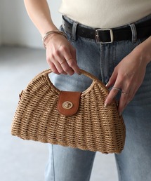 Riberry | ターンロックラタンカゴバッグ(かごバッグ)