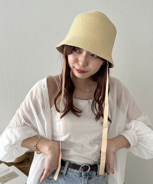 DISCOAT（ディスコート）の「リボン付きベルハット（ハット・レディース・ベージュ/ブラック・FREE）」の22枚目の写真