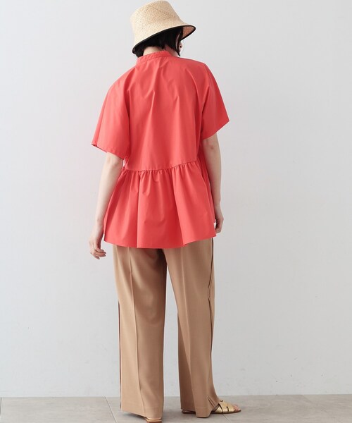 GALLEST（ギャレスト）の「◆スタンドカラーペプラムブラウス（シャツ/ブラウス・レディース・ホワイト/カーキ/オレンジ/ブラック・34/38）」の11枚目の写真