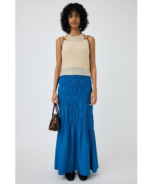 MOUSSY(マウジー)の「CROSS GATHER スカート(スカート・レディース・ブラック/オフホワイト/ブルー・1/2)」の7枚目の写真