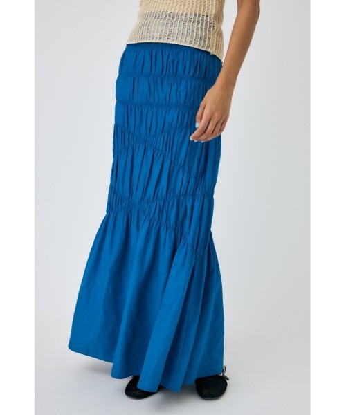 MOUSSY(マウジー)の「CROSS GATHER スカート(スカート・レディース・ブラック/オフホワイト/ブルー・1/2)」の8枚目の写真