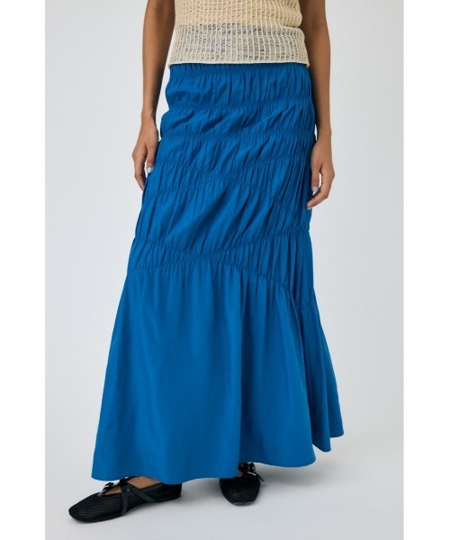 MOUSSY(マウジー)の「CROSS GATHER スカート(スカート・レディース・ブラック/オフホワイト/ブルー・1/2)」の9枚目の写真