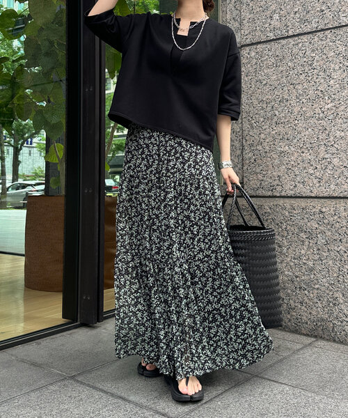 DouDou（ドゥドゥ）の「5分袖スリットプルオーバー（Tシャツ/カットソー・レディース・カーキ/ブラック/ベージュ・FREE）」の14枚目の写真