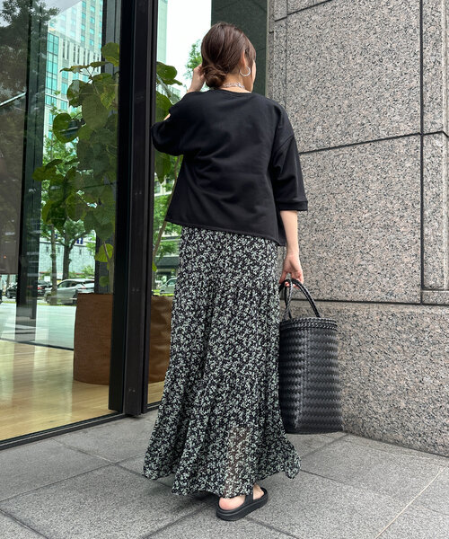 DouDou（ドゥドゥ）の「5分袖スリットプルオーバー（Tシャツ/カットソー・レディース・カーキ/ブラック/ベージュ・FREE）」の15枚目の写真