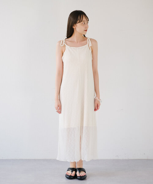 セール】【2サイズ展開】シアーフラワーキャミワンピース（ワンピース