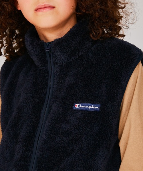 Champion(チャンピオン)の「【Champion/チャンピオン】キッズ ベーシック ジップベスト(ベスト・キッズ・ブラック/ダークネイビー/ダークブラウン・100/110/120/130/140/150/160)」の5枚目の写真