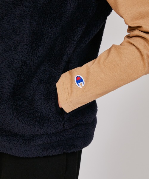 Champion(チャンピオン)の「【Champion/チャンピオン】キッズ ベーシック ジップベスト(ベスト・キッズ・ブラック/ダークネイビー/ダークブラウン・100/110/120/130/140/150/160)」の6枚目の写真