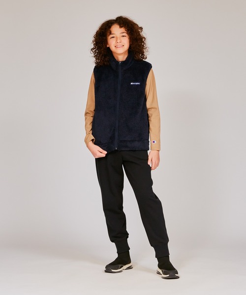 Champion(チャンピオン)の「【Champion/チャンピオン】キッズ ベーシック ジップベスト(ベスト・キッズ・ブラック/ダークネイビー/ダークブラウン・100/110/120/130/140/150/160)」の9枚目の写真