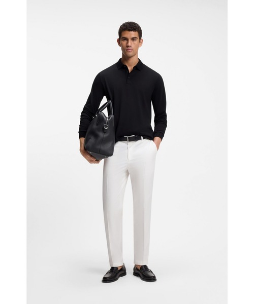 BOSS(ボス)の「ロゴエンブロイダリー コットンインターロック ポロシャツ (ポロシャツ・メンズ・ブラック/ホワイト/ダークブルー・XL/L/XXXL/XXL/M/S)」の9枚目の写真