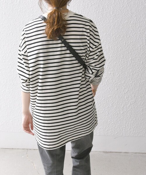 SHIPS any(シップス エニィ)の「SHIPS any:〈洗濯機可能〉マルチ ロングスリーブ ワイド TEE(Tシャツ/カットソー・レディース・ホワイト/ブラウン/オフホワイト・ONE SIZE)」の21枚目の写真