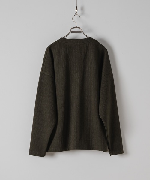 CASPER JOHN(キャスパージョン)の「Deep V-neck knit sweat/ディープVネックニットスウェット(スウェット・メンズ・グレー/カーキ/ブラック・LARGE/MEDIUM/SMALL/X-SMALL)」の18枚目の写真