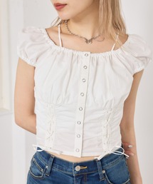 FRONT LACE UP BL フロント レース アップ ブラウス