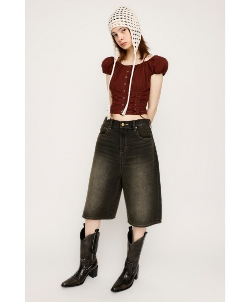 FRONT LACE UP BL フロント レース アップ ブラウス（シャツ