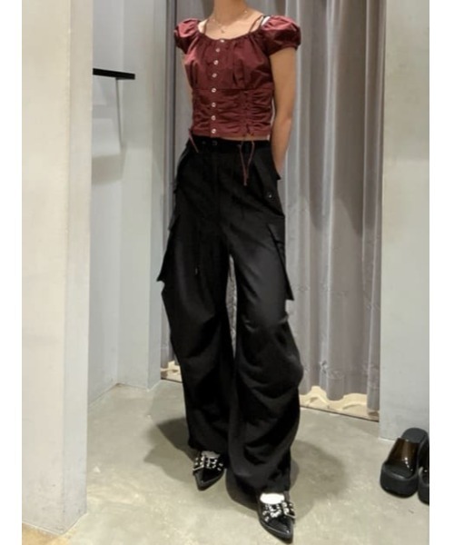 FRONT LACE UP BL フロント レース アップ ブラウス（シャツ