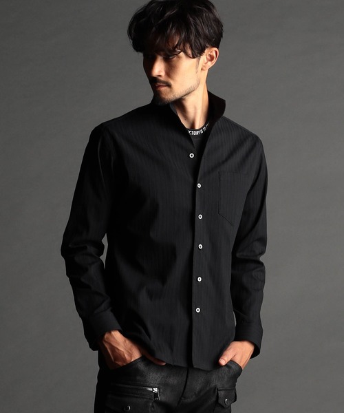NICOLE CLUB FOR MEN(ニコルクラブフォーメン)の「リバーシブルドビー スタンドカラーシャツ(シャツ/ブラウス・メンズ・ブルー/オフホワイト/ブラック/ネイビー/ラベンダー/レッド・LARGE/X-LARGE/XX-LARGE/MEDIUM)」の2枚目の写真