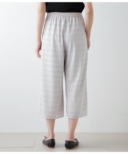 NEWYORKER(ニューヨーカー)の「ダイヤラッセルレース キュロットパンツ(その他パンツ・レディース・グレイッシュベージュ/ネイビー・9号/11号)」の5枚目の写真