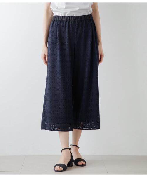 NEWYORKER(ニューヨーカー)の「ダイヤラッセルレース キュロットパンツ(その他パンツ・レディース・グレイッシュベージュ/ネイビー・9号/11号)」の11枚目の写真
