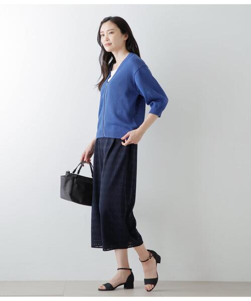 NEWYORKER(ニューヨーカー)の「ダイヤラッセルレース キュロットパンツ(その他パンツ・レディース・グレイッシュベージュ/ネイビー・9号/11号)」の12枚目の写真
