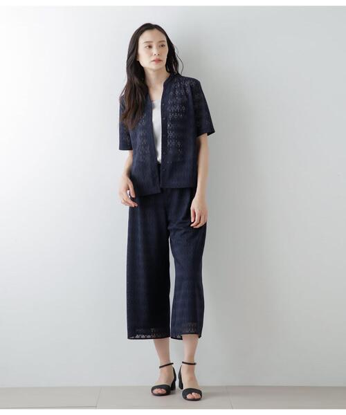 NEWYORKER(ニューヨーカー)の「ダイヤラッセルレース キュロットパンツ(その他パンツ・レディース・グレイッシュベージュ/ネイビー・9号/11号)」の13枚目の写真