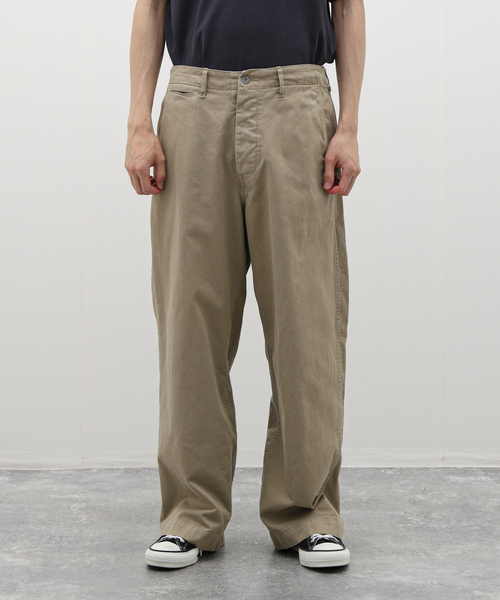 GOLD（ゴールド）の「GOLD / ゴールド SELVEDGE WEAPON WIDE TROUSERS GL42426（チノパンツ・メンズ・ベージュ系その他・LARGE/MEDIUM）」の3枚目の写真