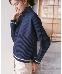 ROPE' PICNIC | 【WEB限定カラーあり】アソートリブ切り替えニットプルオーバー/リンクコーデ・新色追加(ニット/セーター)
