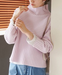 【WEB限定カラーあり】アソートリブ切り替えニットプルオーバー/リンクコーデ・新色追加