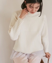 ROPE' PICNIC | 【WEB限定カラーあり】アソートリブ切り替えニットプルオーバー/リンクコーデ・新色追加(ニット/セーター)