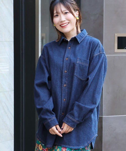 刺繍デニムシャツ（シャツ/ブラウス）｜チチカカ（チチカカ）