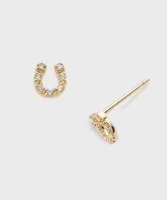 anq.」K10 ペアシェイプ ダイヤモンドパヴェピアス（ピアス（両