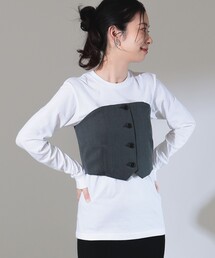 ポリエステル ウール ツイル ビスチェ