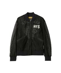 HYSTERIC GLAMOUR | RAW POWER HYSTERIC刺繍 レースリブブルゾン(ブルゾン)