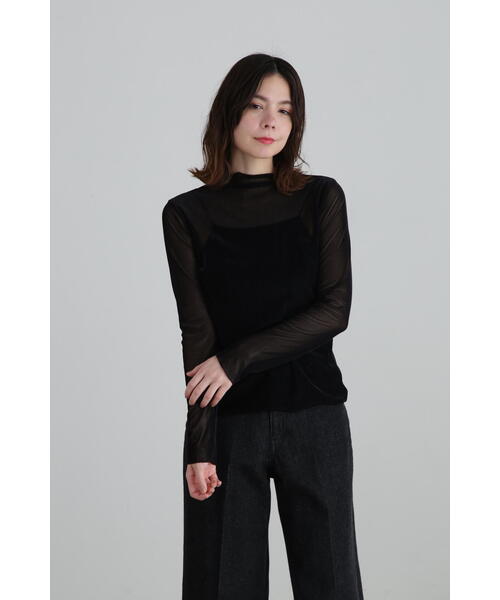 JILL STUART（ジルスチュアート）の「◆起毛トリコットシアートップス（Tシャツ/カットソー・レディース・ブラック/グレー/ホワイト・FREE）」の4枚目の写真