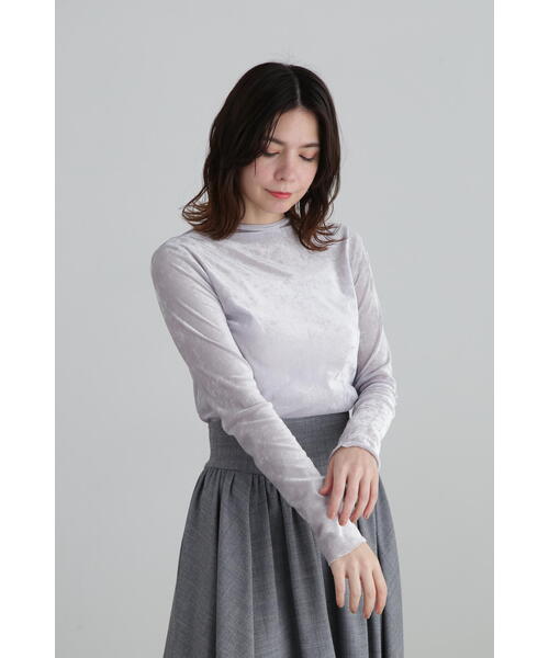 JILL STUART（ジルスチュアート）の「◆起毛トリコットシアートップス（Tシャツ/カットソー・レディース・ブラック/グレー/ホワイト・FREE）」の12枚目の写真